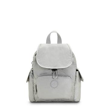 Kipling City Pack Mini Metallic Backpack Ryggsäck Silver | SE 1195NW